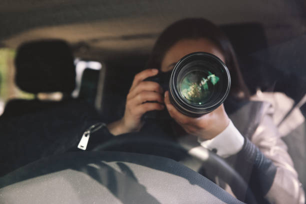 Private investigator on duty private investigator doing private investigation